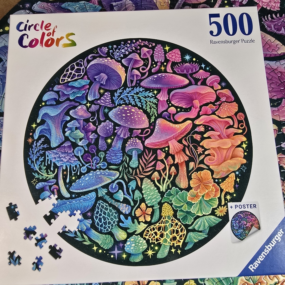 Ravensburger Vibrant Circle Puzzle with Blue and Purple